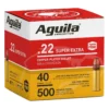 Aguila Ammunition, Rimfire, 22 LR, 40 Grain, Copper Plated Solid Point, Hi-Velocity, 500 rounds per box