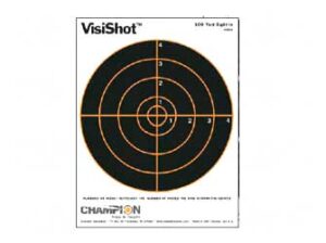 Champion Traps & Targets, VisiShot Target, 8.5X11 8", Bullseye, 10 Pack