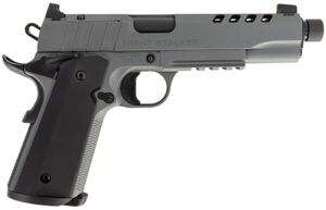 Tisas 10100557 1911 Night Stalker SF Full Size Frame 9mm Luger 8+1 5" Black Steel Threaded Barrel