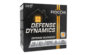 Fiocchi Ammunition, Defense Dynamics, Defense Buckshot, 12 Gauge 2.75", #1 Buckshot, 25 Round Box