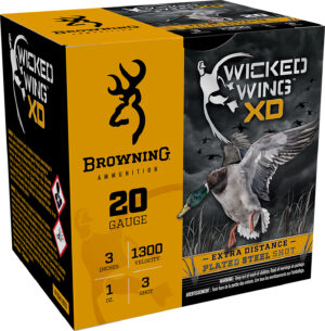 Browning Ammo Wicked Wing XD 20Gauge 3" 1oz 3Shot 25 Per Box/10 Case
