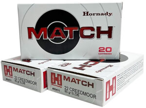 Hornady Match 22Creedmoor 80gr Extremely Low Drag-Match 20 Per Box/10 Case