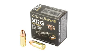 Sellier & Bellot, XRG, 9MM, 100 Grain, Jacketed Hollow Point, 25 Round Box