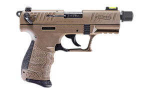 Walther, P22Q, Double Action/Single Action, Semi-automatic, Polymer Frame Pistol, Compact, 22LR, 3.42" Threaded Barrel