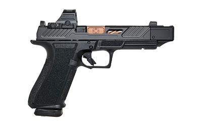 Shadow Systems, DR920 Elite, Striker Fired, Semi-automatic, Polymer Frame Pistol, Fullsize, 9MM, 4.8" Bronze Spiral Fluted Barrel with Integrated Compensator