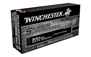 Winchester Ammunition, Super Suppressed, 300 Blackout, 200 Grain, Open Tip, 20 Round Box