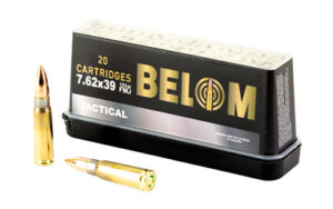 Belom, 7.62X39mm, 123 Grain, Full Metal Jacket, Brass Cased, 20 Round Box