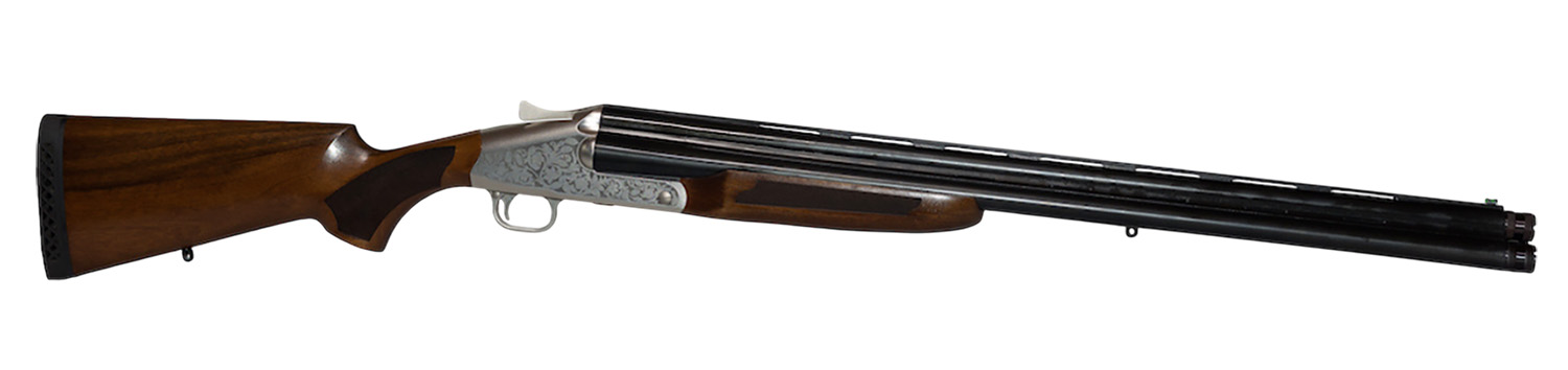 ATI 12 Gauge 3.50" 3 Shot 26" Vent Rib Barrel, Engraved Silver Receiver, Fixed Wood Stock