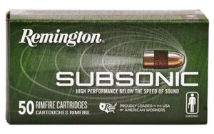 Remington, Subsonic,22 LR, 40 Grain, Copper Plated Hollow Point, 50 Round Box