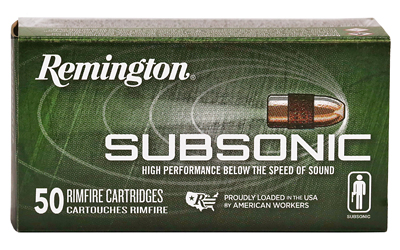 Remington, Subsonic,22 LR, 40 Grain, Copper Plated Hollow Point, 50 Round Box