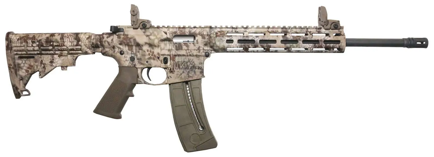 Smith & Wesson M&P15-22 Sport Rifle .22 LR 25rd Magazine 16.5" Barrel Kryptek Highlander