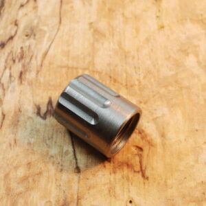 Hughes Precision 1/2″×28 RH STAINLESS Fluted Thread Protector [0.625″OD, XL 0.750″OAL] – SKU#9321