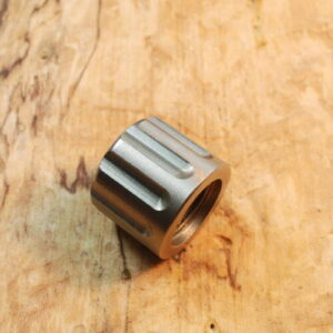 Hughes Precision 1/2″×28 RH STAINLESS Fluted Thread Protector [0.750″ OD, 0.500″ OAL] – SKU#9331