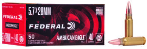 Federal  American Eagle Handgun 5.7x28mm 40gr Full Metal Jacket 50 Per Box