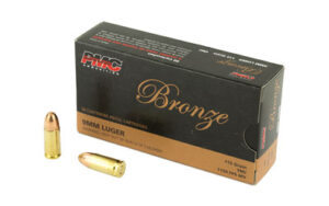 PMC Ammunition, Bronze 9MM, 115 Grain, Full Metal Jacket, 50 Round Box