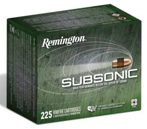 Remington Ammunition Subsonic Rimfire 22LR 40gr Hollow Point 225 Per Box