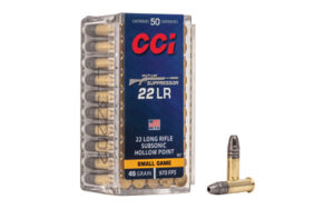 CCI Ammunition, Suppressor, 22LR, 45 Grain, Hollow Point, 50 Round Box