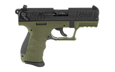 Walther, P22Q, Double Action/Single Action, Semi-automatic, Polymer Frame Pistol, Compact, 22LR, 3.42" Barrel