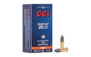 CCI Ammunition, Quiet 22LR, 40 Grain, Game Point, 50 Round Box