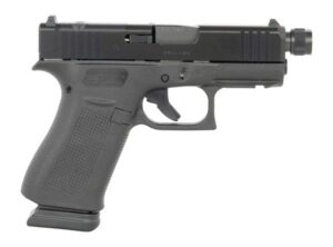 GLOCK, 43X M.O.S., Slim Sub-Compact 9mm Luger 15+1 3.41" Black Threaded Barrel, Steel Optic Ready/Serrated Slide, Polymer Frame w/Accessory Rail, Ambidextrous