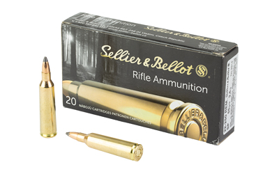 Sellier & Bellot, Rifle, 22-250, 55 Grain, Soft Point, 20 Round Box