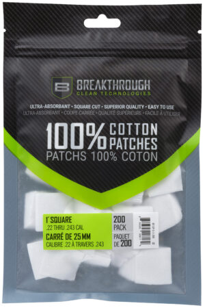 Breakthrough Clean BTCPS1200 Square Patches .22-243 Cal 200 pieces