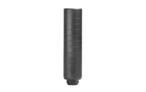 Q, Blind Tiger, 7.62 NATO, 7" Length, 1.75" Diameter, Stainless Steel Construction, Melonite Finish, Black, Quickie Fast-Attach, 12.5oz