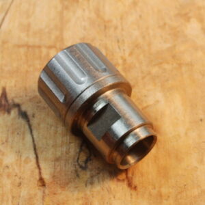 M8×0.75 RH (female) to 1/2″×28 RH (male) STAINLESS Thread Adapter w/ Protector [FOR: Walther P22, PPK/S22]