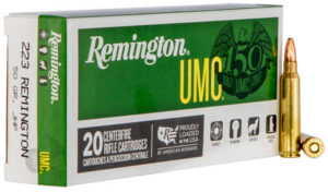 Remington Ammunition 23812 UMC 223Rem 50gr Jacketed Hollow Point 20 Per Box