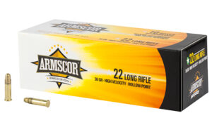 Armscor, Ammo, 22LR, 36 Grain, Hollow Point, Hi-Velocity, 50 Round Box