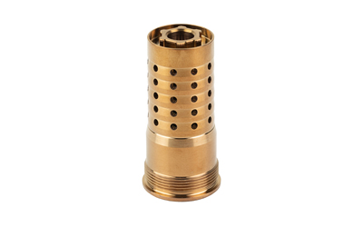 Q, Cherry Bomb, Muzzle Brake, 8.6 Blackout, 5/8X24 Thread Pitch, Gold